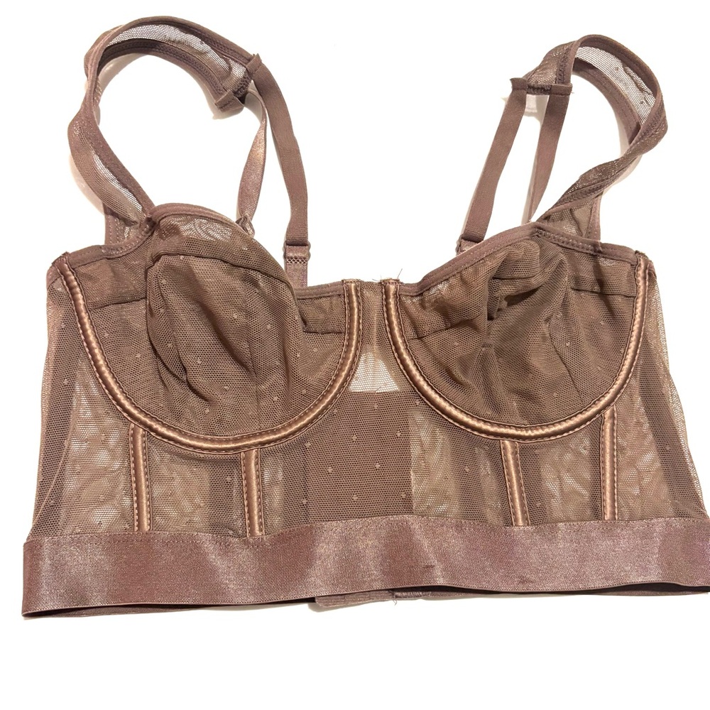 Elegant Sheer Brown Bralette